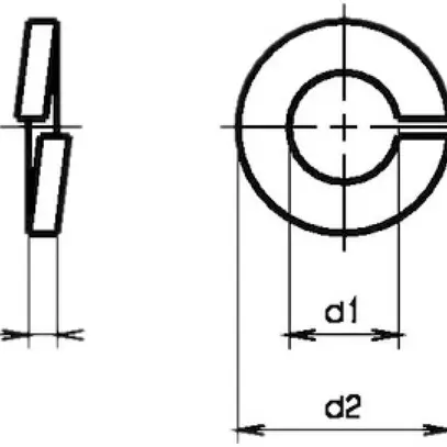 Rondelle à ressort M16 16.2×27.4×3.5 DIN 127B zing.bl 