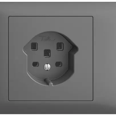 Prise INC EDIZIOdue T25 16A gris foncé, 53mm bornes enf. 