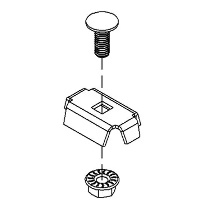 Éclisse de fixation pour cloison de séparation zinguée à chaud par immersion 