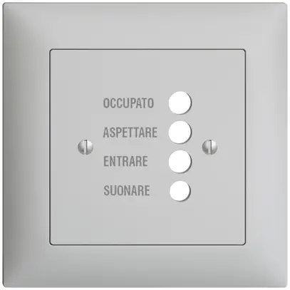 Kit frontal ENC EDIZIOdue gris clair, 88×88 pour station de porte 1334.I 