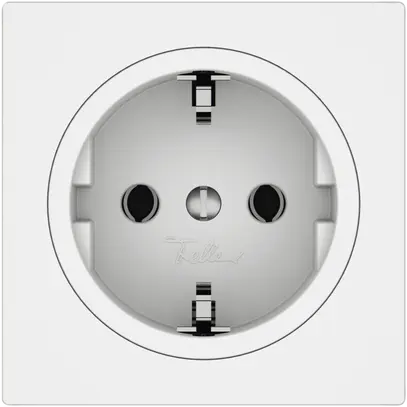 Steckdose EDIZIO.liv SNAPFIX® SCHUKO 16A 230V 60×60mm weiss 