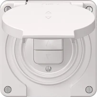 Storenschalter NEVO N.CO 1-Kanal, Einbautiefe 18 mm, 87×87 mm, weiss 