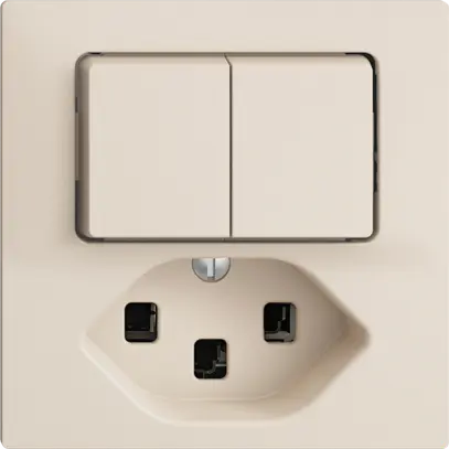 Combinaison 1/3+3/1L+T23 16A EDIZIOdue crema 