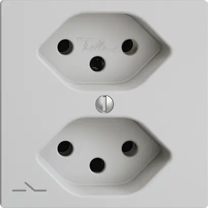 Prise ENC EDIZIOdue 2×T13 gris clair, 1×S 