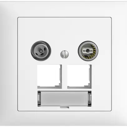 Prise multimédia INC EDIZIOdue FKE EASYNET 4dB, p.2×RJ45 S-One, blanc 