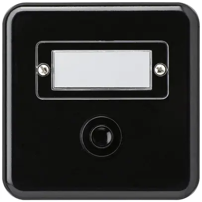 Tasto di suoneria INC basico nero con etichetta 