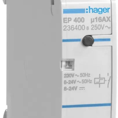 Teleruttore Hager 1UM 230VAC 8…24VDC 1500W 0 apertura 1 chiusura 0 invertitore 