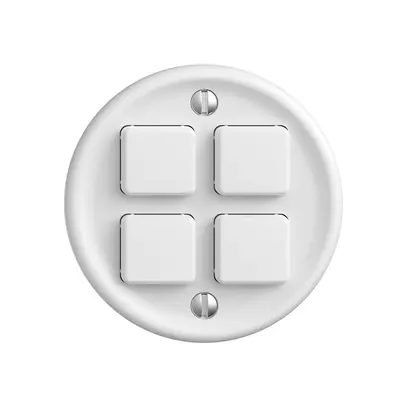 Montageset STANDARDdue SNAPFIX® komplett inkl.Tasten f.4×Taster ws 