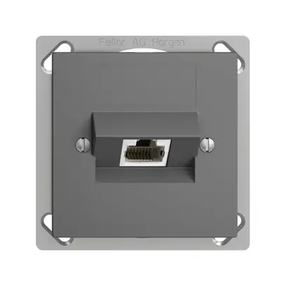 Prise INC 1×RJ45/s 4P ITplus EDIZIOdue gris foncé 