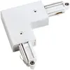 Raccord angulaire SLV pour rail conducteur AP 1-phase, terre extérieur blanc 