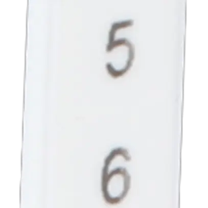 Zackband ZBF flach 1…10 weiss quer bedruckt mit 10 Schildchen 5mm 