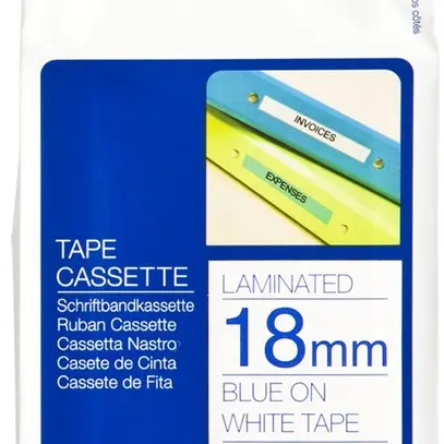 Cassette ruban Brother TZe-243 18mm×8m, blanc/bleu 