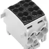 Bloc répartiteur WM WPD 201 4×25/4×16mm² 152A 1000V TS35 noir 