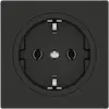 Prise EDIZIO.liv SNAPFIX® SCHUKO 16A 230V 60×60mm noir 
