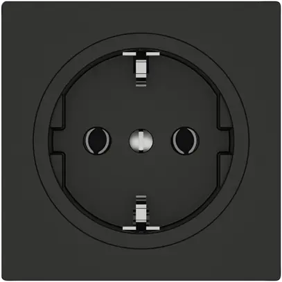 Presa EDIZIO.liv SNAPFIX® SCHUKO 16A 230V 60×60mm nero 