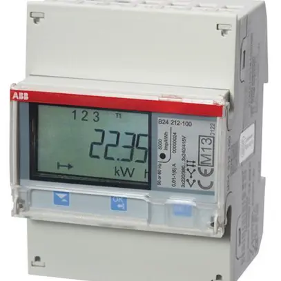 Compteur d'énergie AMD ABB iBus B24 212-100, 3×6A Bronze impulse, RS-485 