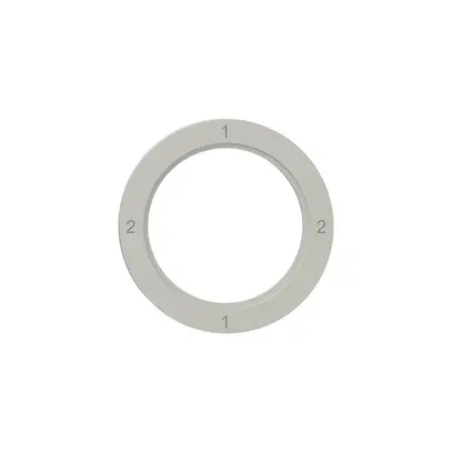 Disco indicatore NEVO, p.interruttore rotativo, 2-1-2-1, grigio chiaro 