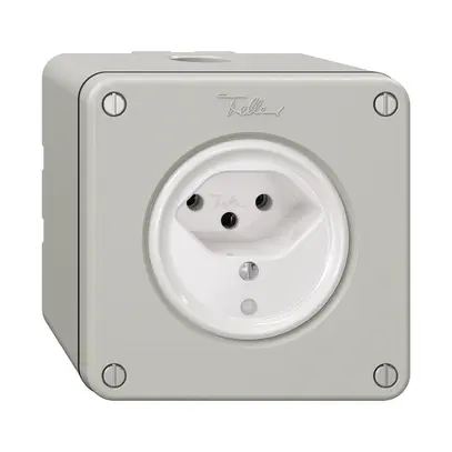 Presa NAPU NEVO, 1×T13, c.LED, grigio chiaro 