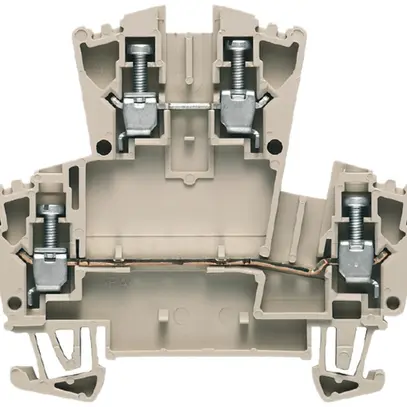 Borne multi-étage Weidmüller WDK ZQV connexion à vis 2.5mm² 2 étages beige 