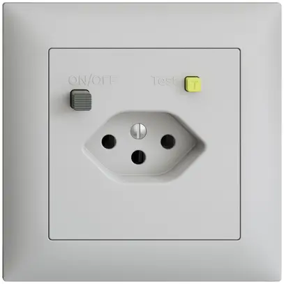 Prise ENC EDIZIOdue T13 FI 30mA FMI, gris clair 