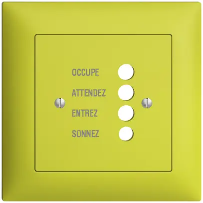 Kit frontal ENC EDIZIOdue lemon 88×88 pour station de porte 1334.F 