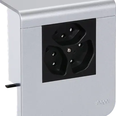 Supporto d'apparecchio Hager per SL20055 decorazione alluminio 3×T13 