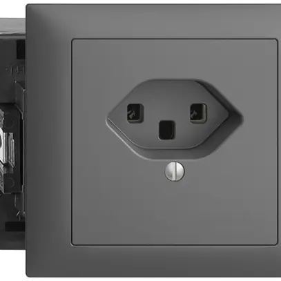 Presa INS EDIZIOdue T23 16A grigio scuro, 53mm, morsetti a vite 