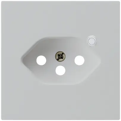 Plaque frontale pour prise Hager kallysto 1×T13 illuminé H gris clair 