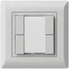 Poussoir multifonction ENC kallysto.line KNX RF 4× gris clair 