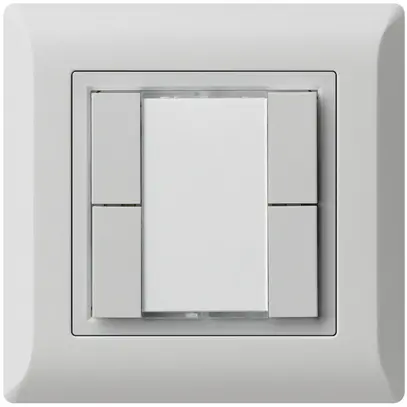 Poussoir multifonction ENC kallysto.line KNX RF 4× gris clair 