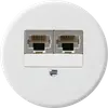 Inserto per scatola INC basico 2×RJ45s separato CUC bianco 