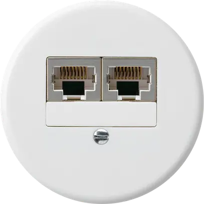 Inserto per scatola INC basico 2×RJ45s separato CUC bianco 