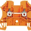 Borne de passage Weidmüller WDU connexion à vis 2.5mm² TS35 orange 