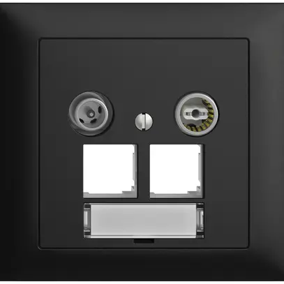 Prise multimédia INC EDIZIOdue FKE EASYNET 15dB, p.2×RJ45 S-One, noir 