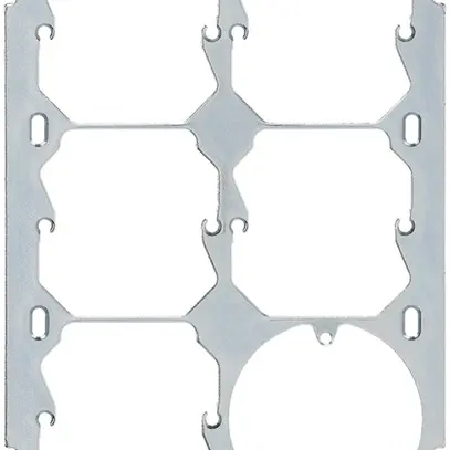 Plaque de fixation Hager grd.3×2 5×52 + 1×3P 137×197 mm alu 