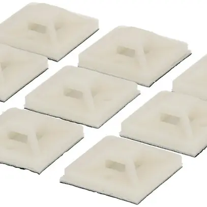 Zoccolo per fascetta MAX HAURI 25×25mm max.4.8mm 10 pezzi bianco 