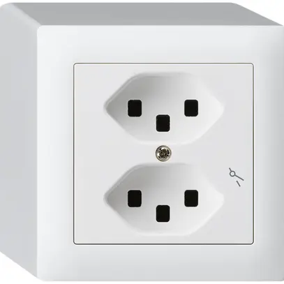 Presa AP Hager kallysto 2×T23 1×S Q bianco ultra 