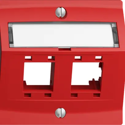 Kit de montage EDIZIOdue, avec capot de sortie oblique, pour 2×RJ45, berry 