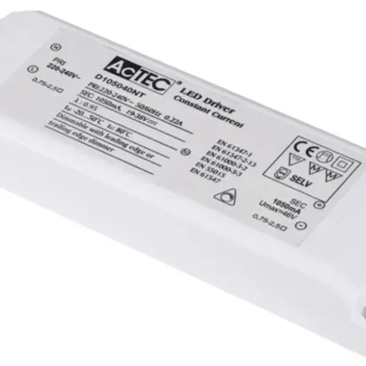 Convertitore LED SLV 40W, 1050mA regolabile con triac IP20 