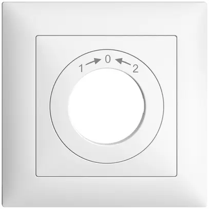 Kit frontal EDIZIOdue 1->0<-2 blanc 88×88mm pour contact pivotant 