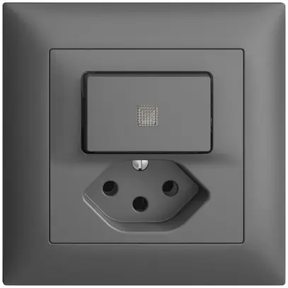 Comb. lum. INC A-R/1L+T13 EDIZIOdue grigio scuro, con lente, LED giallo 