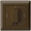 Interruttore rotativo INC 0-Man-0-Aut. kallysto.line marrone 2/1L con manopola 