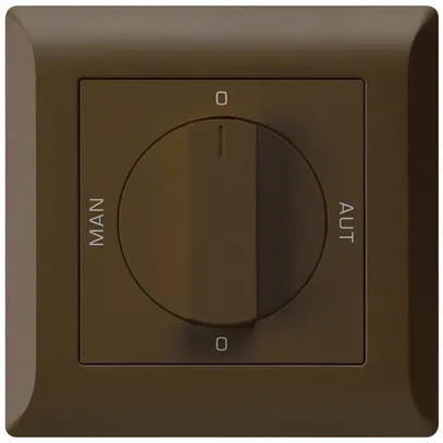 Interruttore rotativo INC 0-Man-0-Aut. kallysto.line marrone 2/1L con manopola 