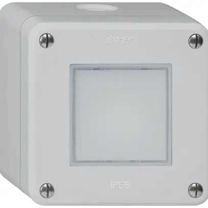 Luminaire LED AP robusto IP55 gris LED rouge/vert 