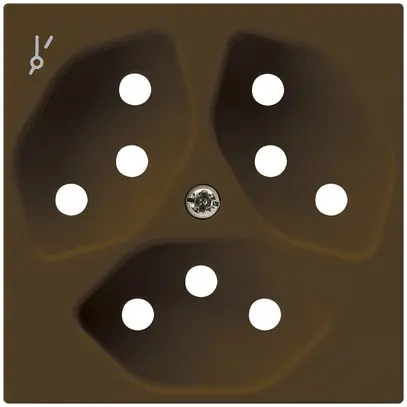 Plaque frontale kallysto 3×T13/1 60×60mm brun avec sécurité enfants 