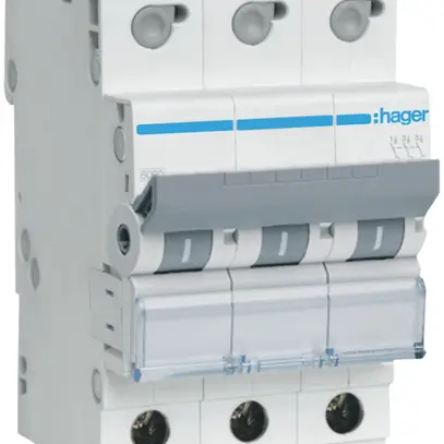Disgiuntore Hager MCB quickconnect 3P 400V tipo C 6A Icn 6kA 3UM 