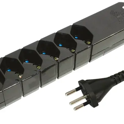 Steckdosenleiste STEBA VARIABL 6×T13 ohne Schalter 3m schwarz 