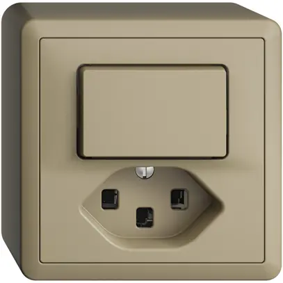 Combinazione AP A-R/1L+T23 16A EDIZIOdue grigio scuro 