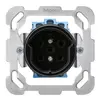 Inserto per presa INC basico T15 con placca di fissaggio nero 