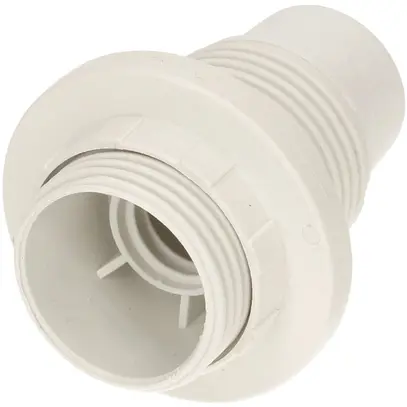 Douille E14 matière synthétique M10×1 blanc avec bordure 